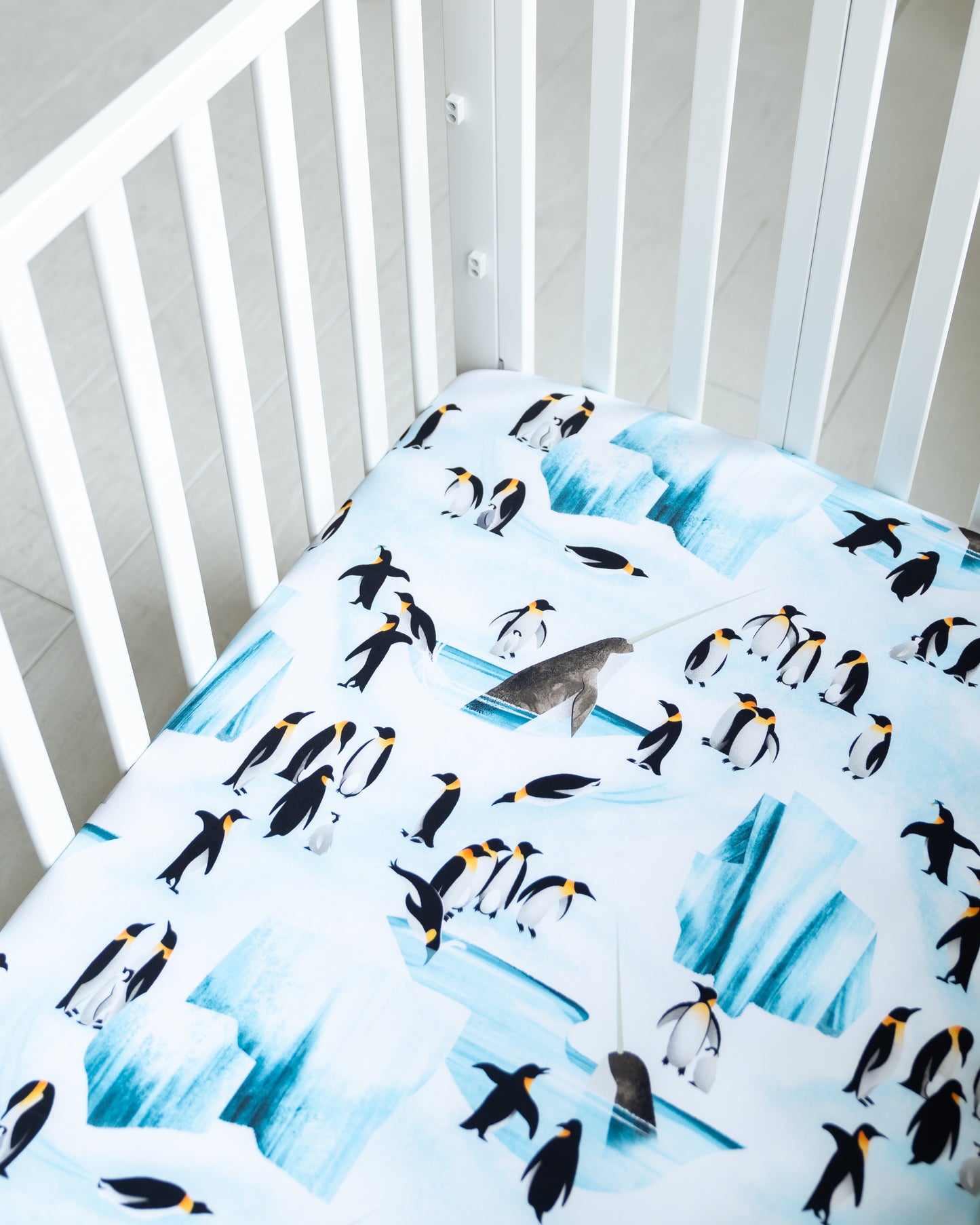 Emperors on Ice StretchLuxe Fitted Crib Sheet (Single)