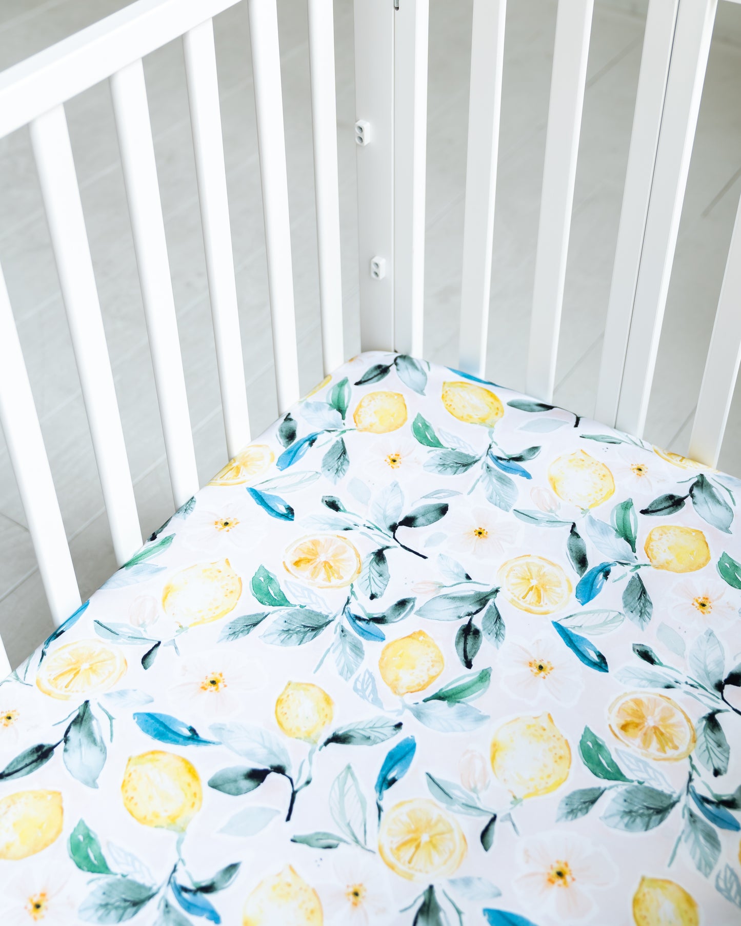 2-Pack StretchLuxe Fitted Crib Sheets (Baywood Eucalyptus, Lemonade)