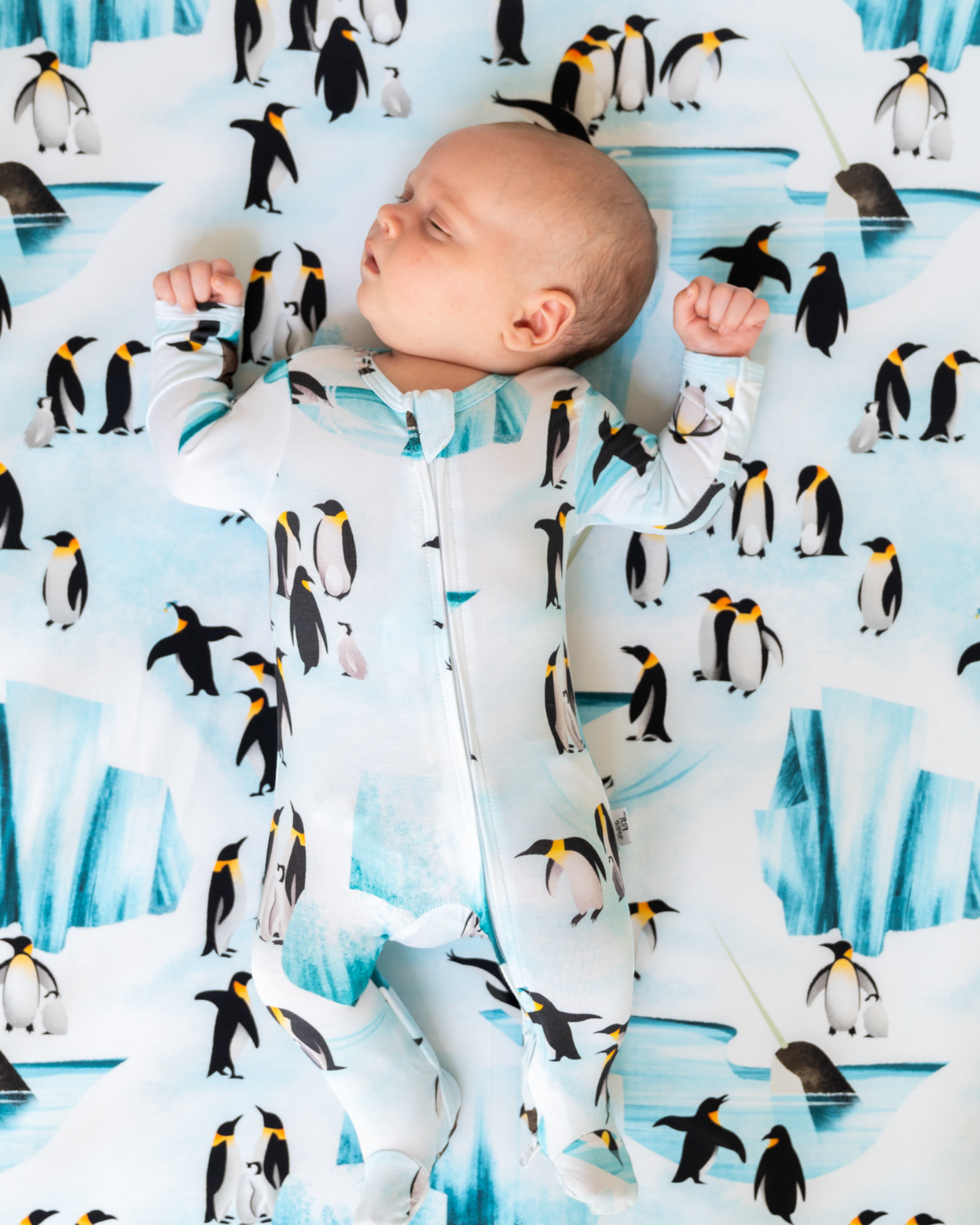 Emperors on Ice StretchLuxe Fitted Crib Sheet (Single)