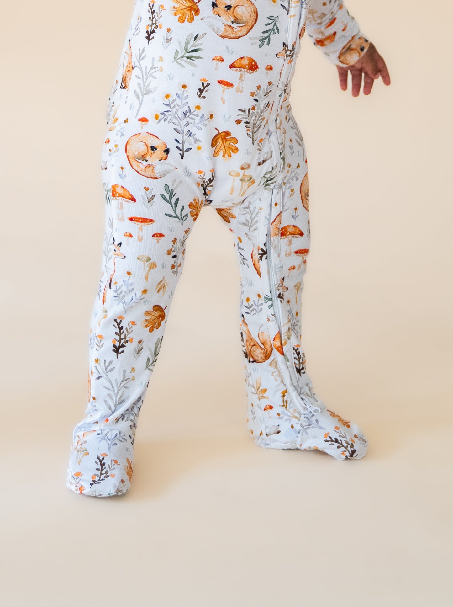 Woodland Foxes StretchLuxe Zip Footie