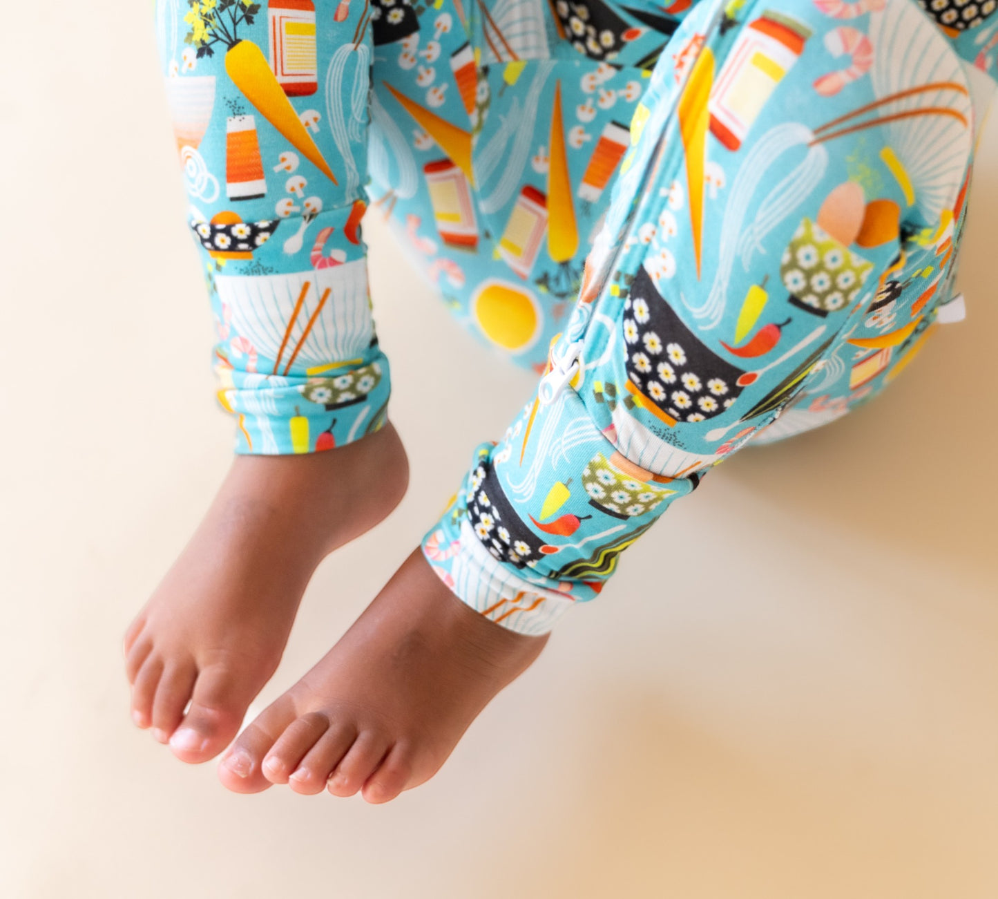 Naptime N' Noodles StretchLuxe Zip Footie