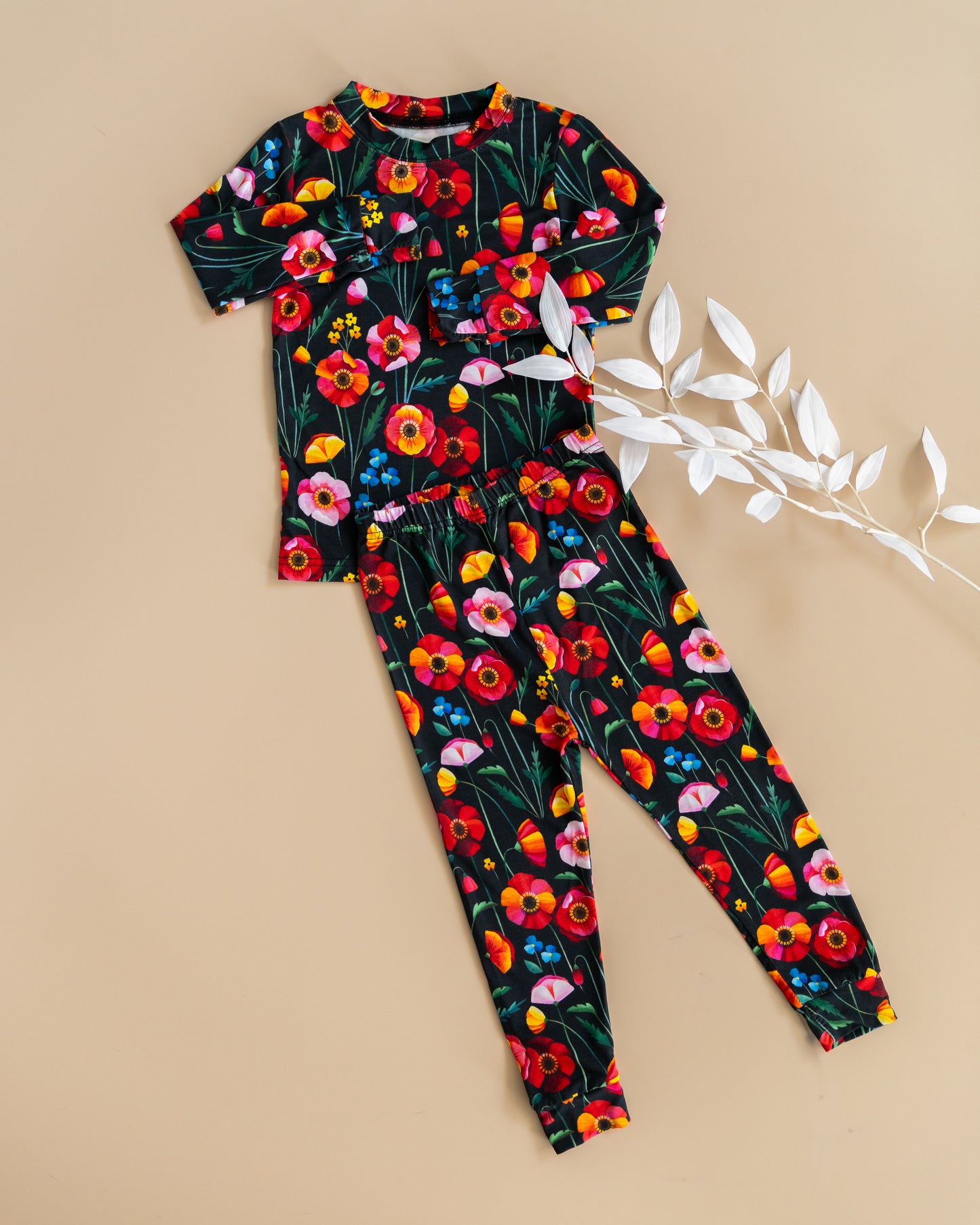 Pretty Poppies StretchLuxe Two-Piece Pajama Set