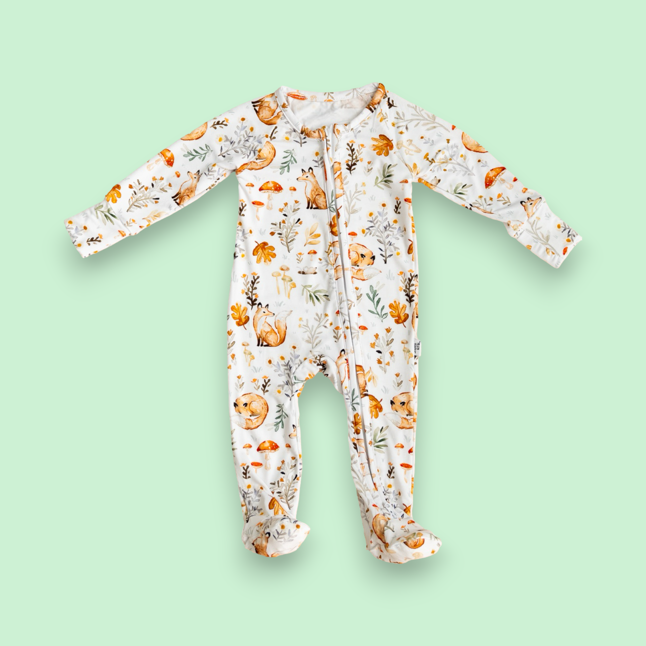 Woodland Foxes StretchLuxe Zip Footie