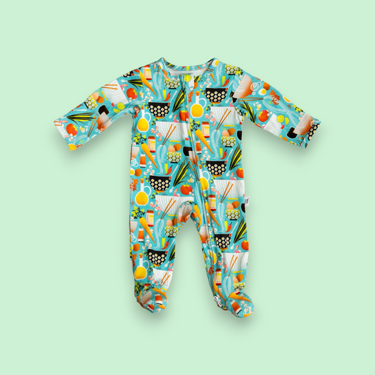 Naptime N' Noodles StretchLuxe Zip Footie