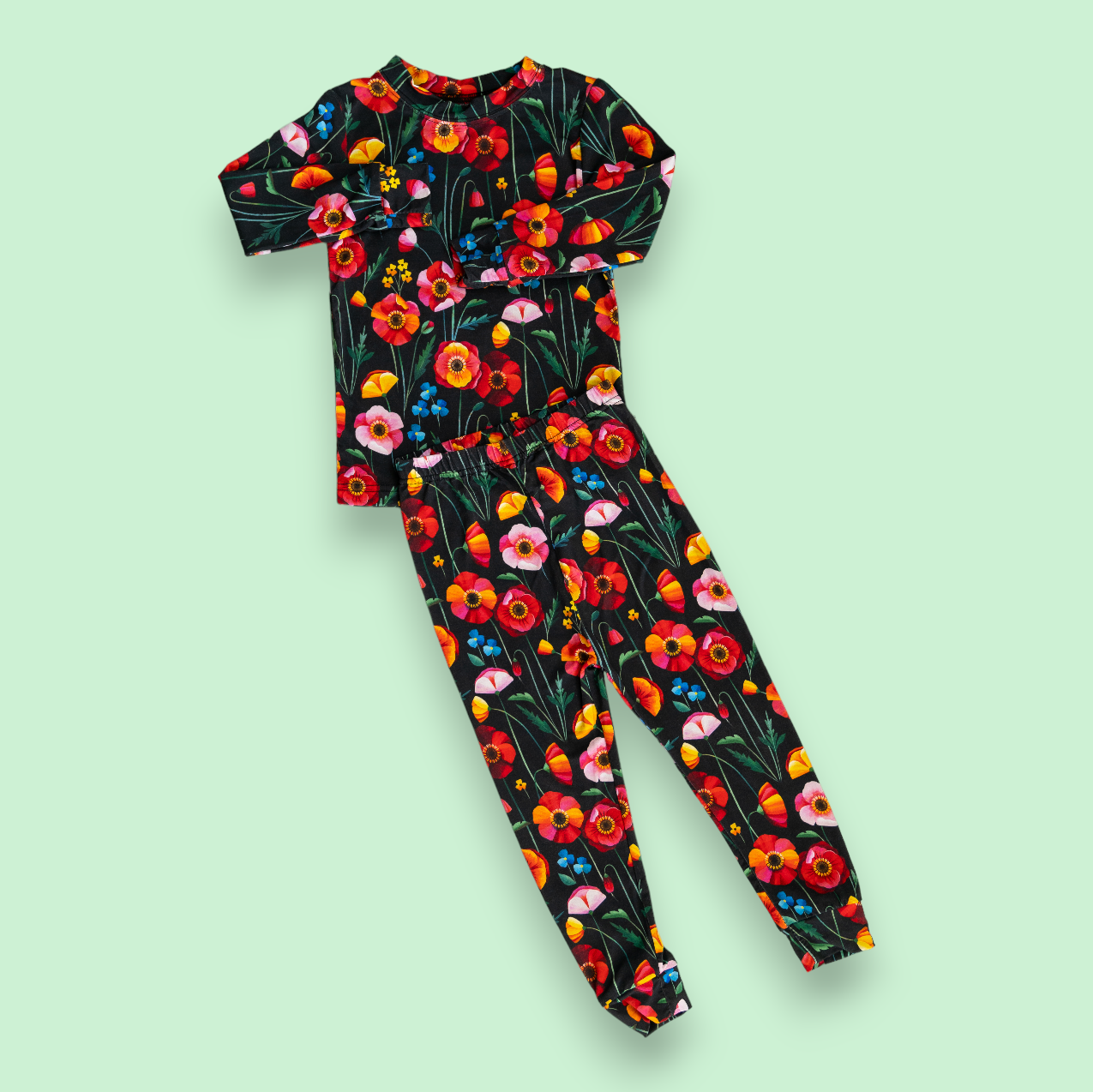 Pretty Poppies StretchLuxe Two-Piece Pajama Set